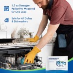 Terra Breeze Automatic Dishwasher Detergent Powder 1.5 oz. Individually Wrapped Packets (50 packs)